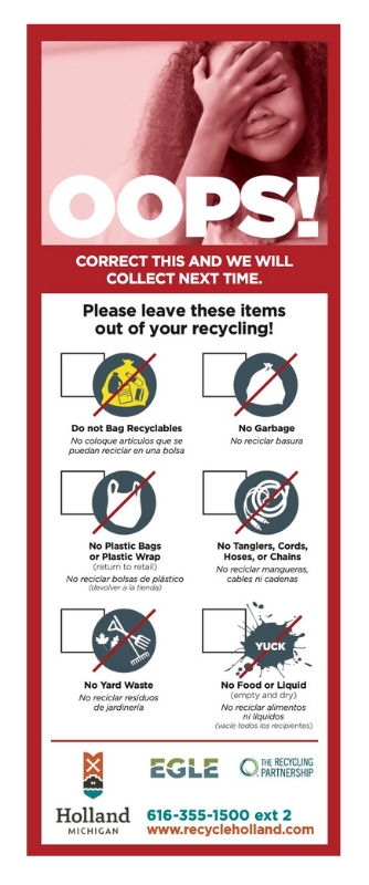 Cropped Oops Tag 800 img Recycling Oops Tag that residents will receive if incorrect item is spotted in the cart